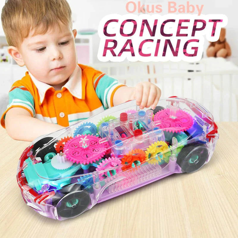 Concept Racing Educational Transparent Car With Flash Light