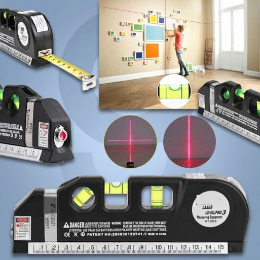 Imported 5 in 1 Multi Purpose Laser Level Pro 3 Leveler Scale