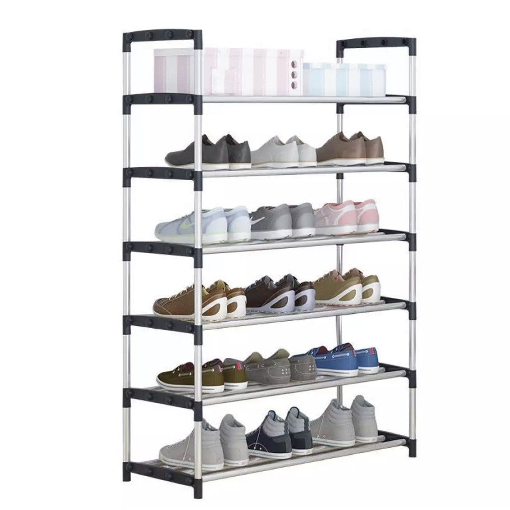 6 Layer shoe rack Tier Colored stainless steel Stackable shoe rack organizer