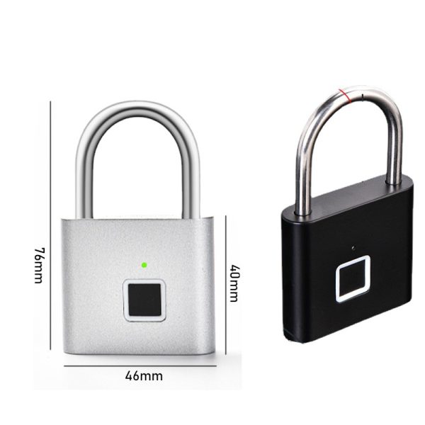 Smart Fingerprint Padlock Waterproof Biometric Fingerprint Lock USB Rechargeable