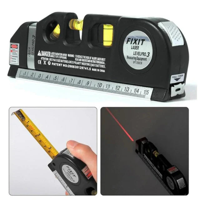 Imported 5 in 1 Multi Purpose Laser Level Pro 3 Leveler Scale