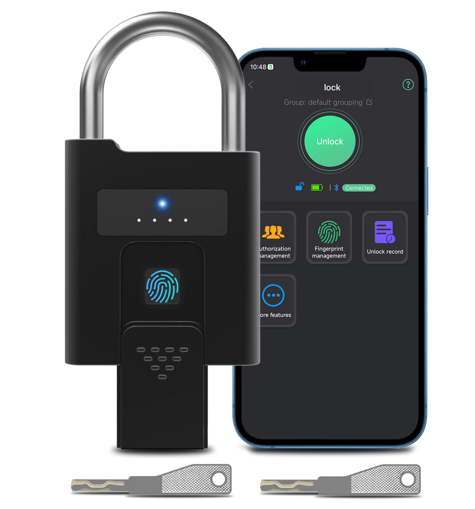 Smart Fingerprint Padlock Waterproof Biometric Fingerprint Lock USB Rechargeable