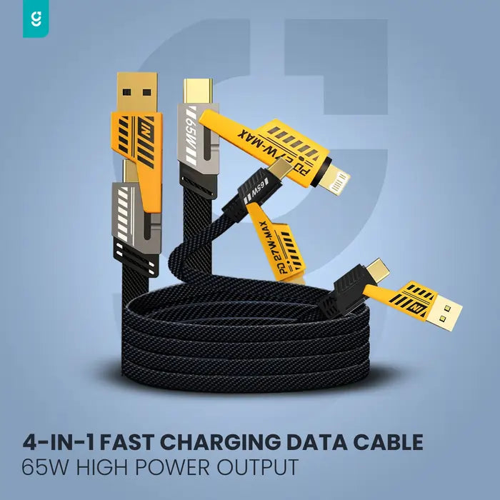 4-in-1 Universal Fast Charging Data Cable, 65W High Power Output