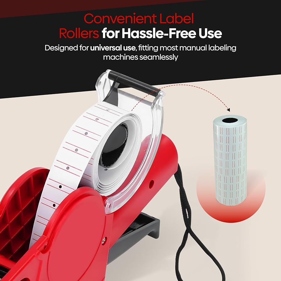 Pricing Tag Gun | 8-Digit Label Gun with 5150 White Stickers & Extra Inkers Efficient, Accurate, and Ready for Your Retail Needs.