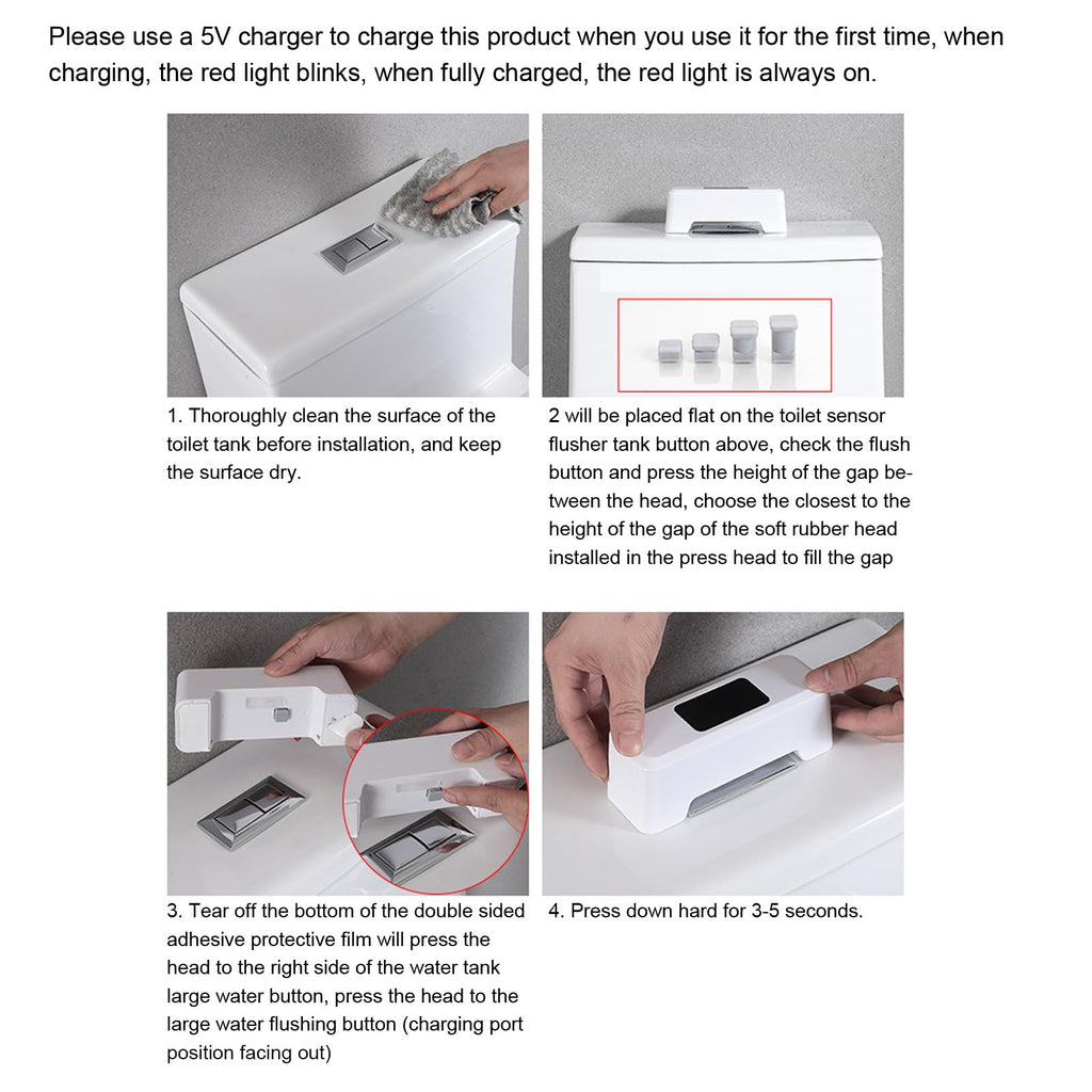 Automatic Sensing Toilet Flush Button, Touchless Smart Toilet Sensor (Free Home Delivery)