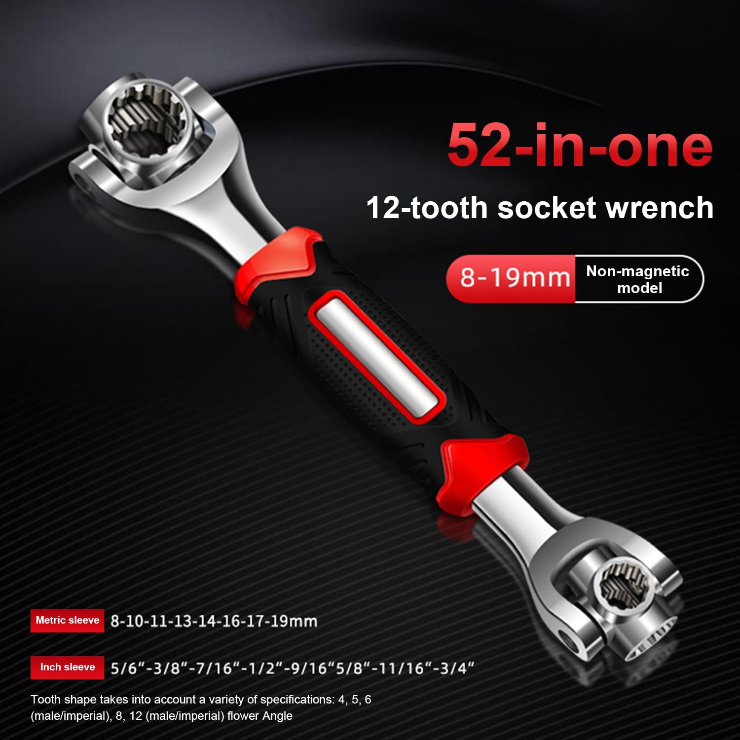 52-in-1 360° Rotating Universal  Wrench