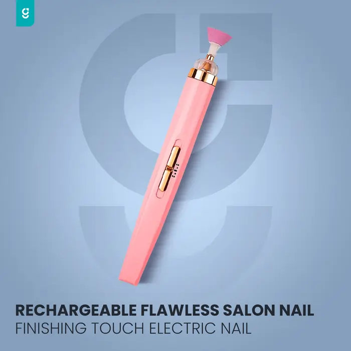 Rechargeable Flawless Salon Nail Finishing Touch Electric Nail Drill Bits File Tool Set