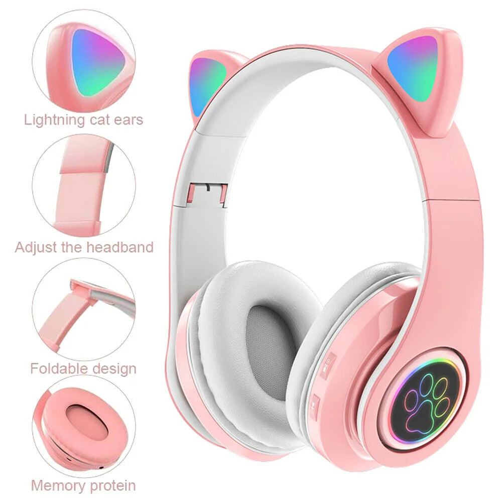 Cat Ear Bluetooth Headphones