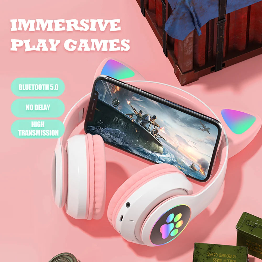 Cat Ear Bluetooth Headphones