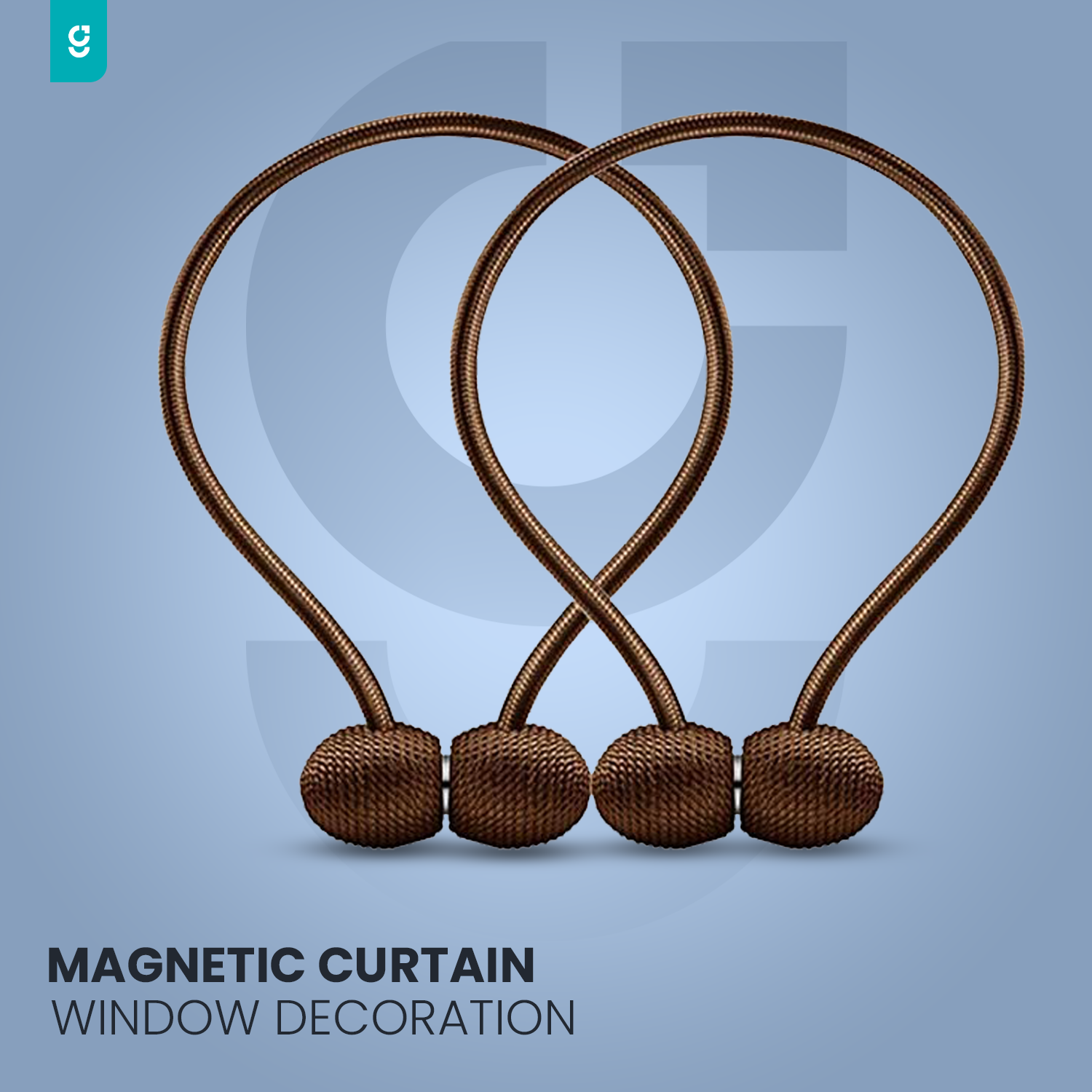 Magnetic Curtain Tiebacks for Window Decoration (Pair)