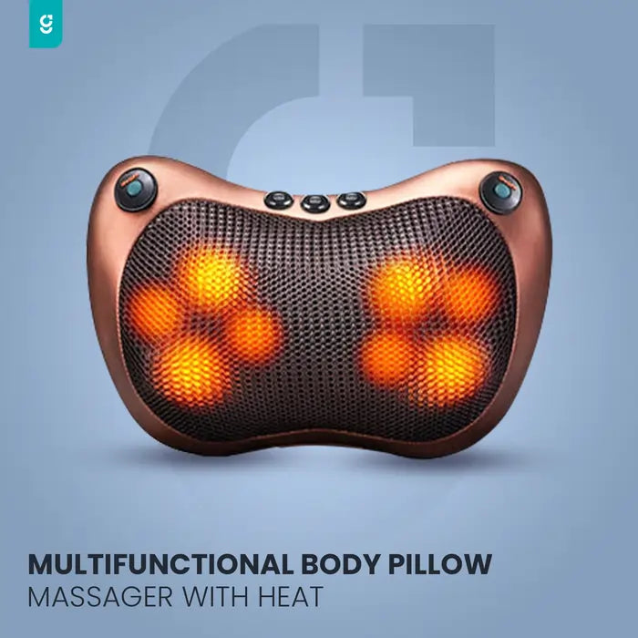 Multifunctional Body Pillow Massager With Heat, Deep Tissue Kneading, Electric Back Massager