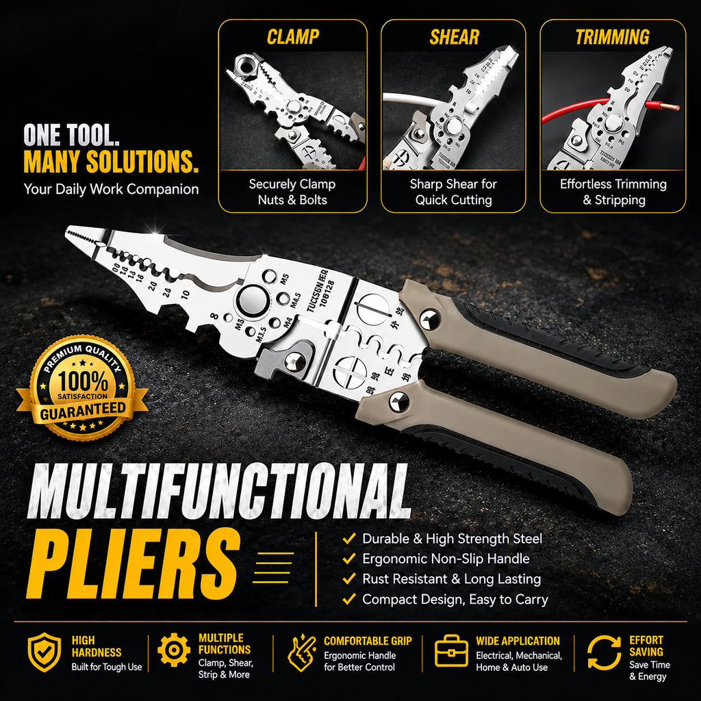 Multifunctional Wire Stripper Crimper Cable Cutter | Free Delivery