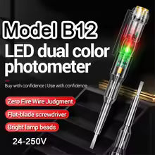 LED Photometer Test Pen Voltage Detector Voltmeter 24-250V