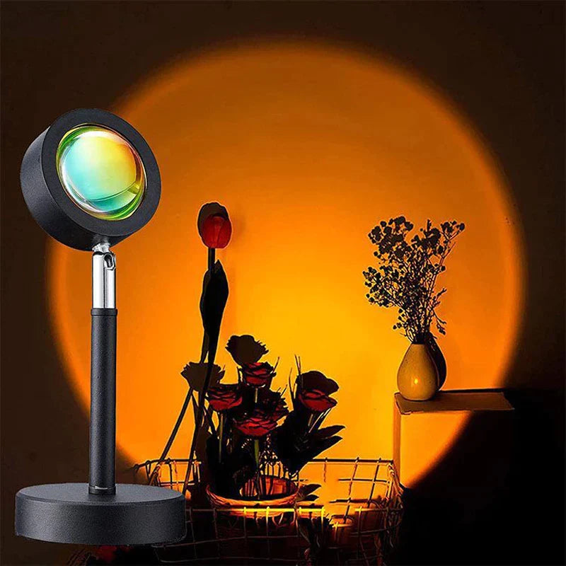 Sunset Lamp Rainbow Projection Lamp USB Charging LED Lighting Sun Never Sets Light Rainbow