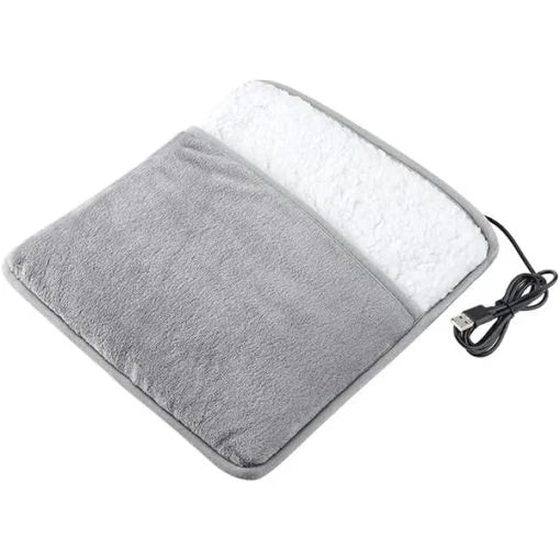 USB Heated Foot Warmer – Soft Plush Electric Foot Heating Pad