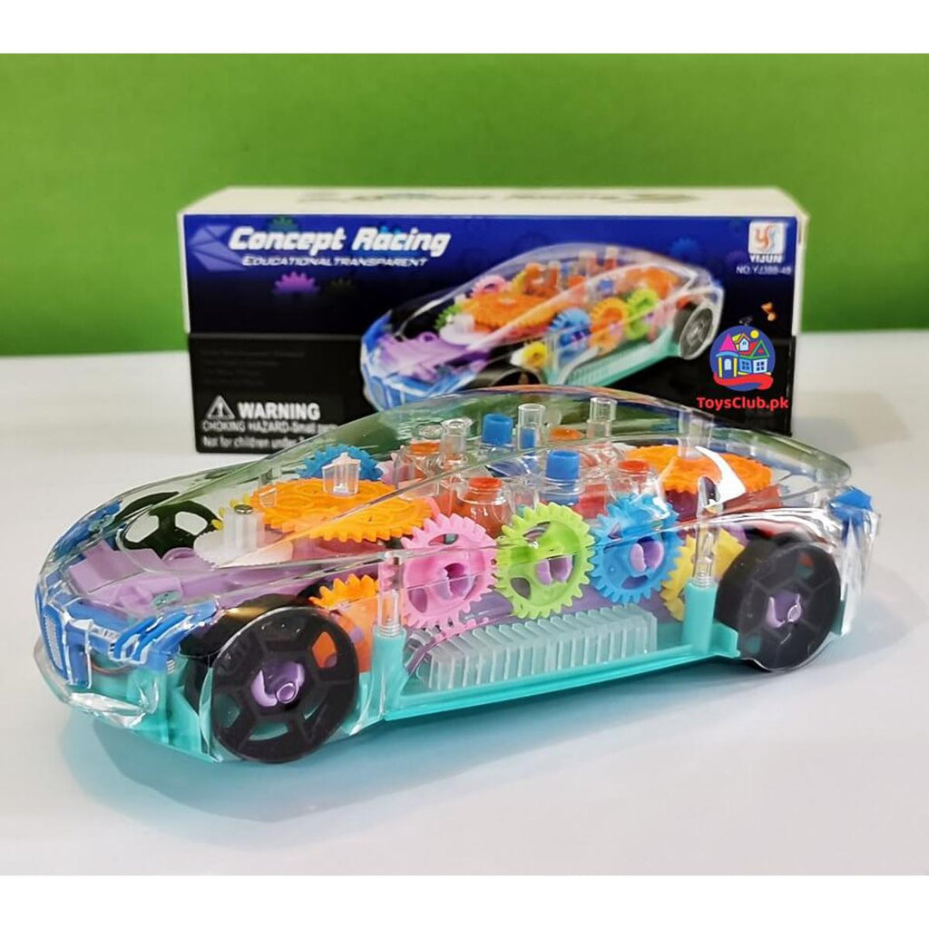 Concept Racing Educational Transparent Car With Flash Light