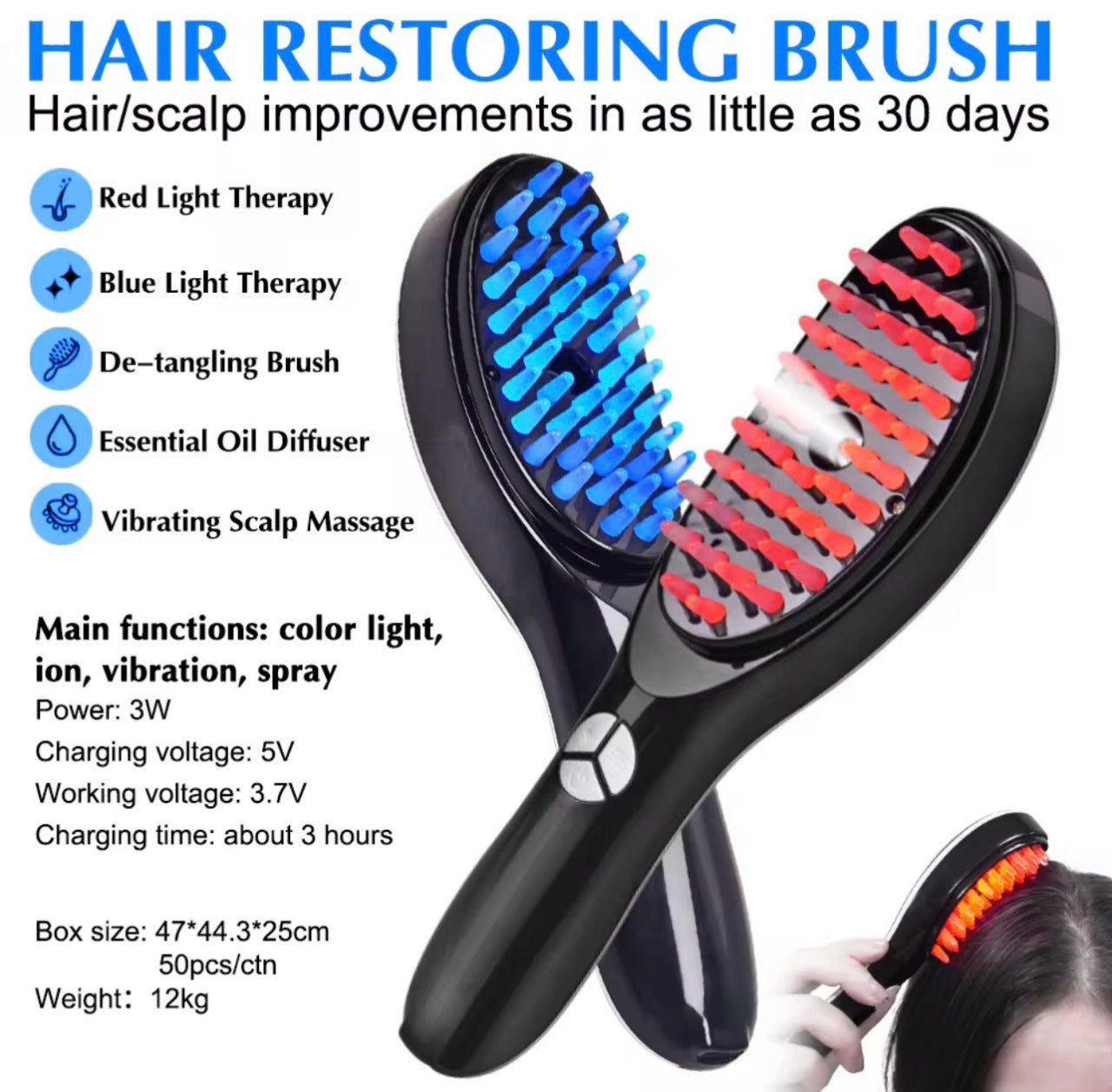 USB Electric Hair Massage Comb | Up to 35% OFF ✨