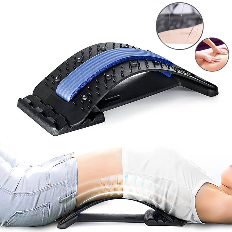 Magic Back Stretcher Lower Lumbar Massage Support Spine Pain Relief Back Massager
