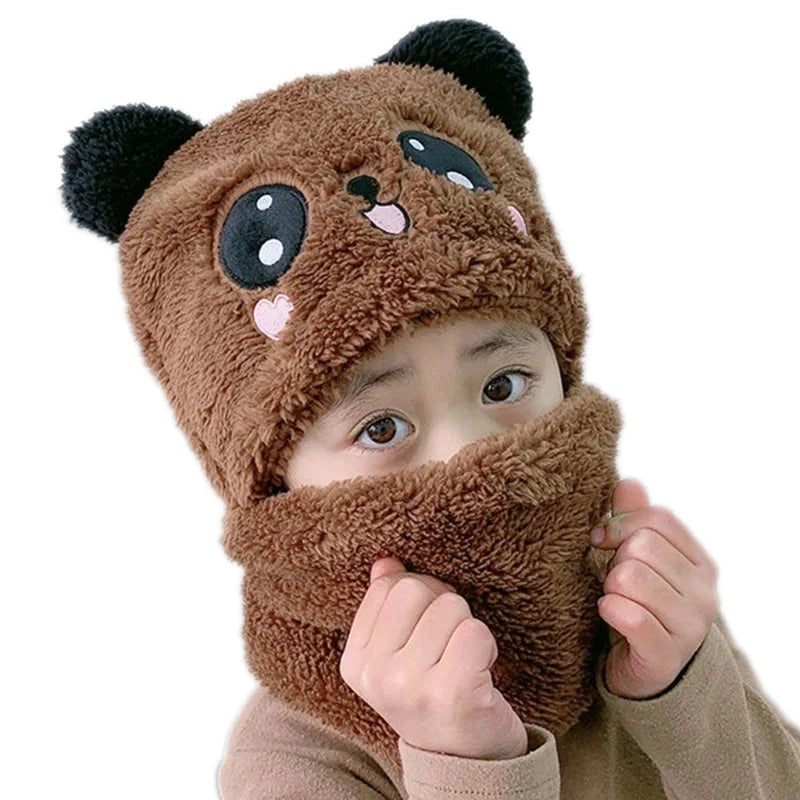 Kids Woolen Beanie with Neck Warmer For Kids