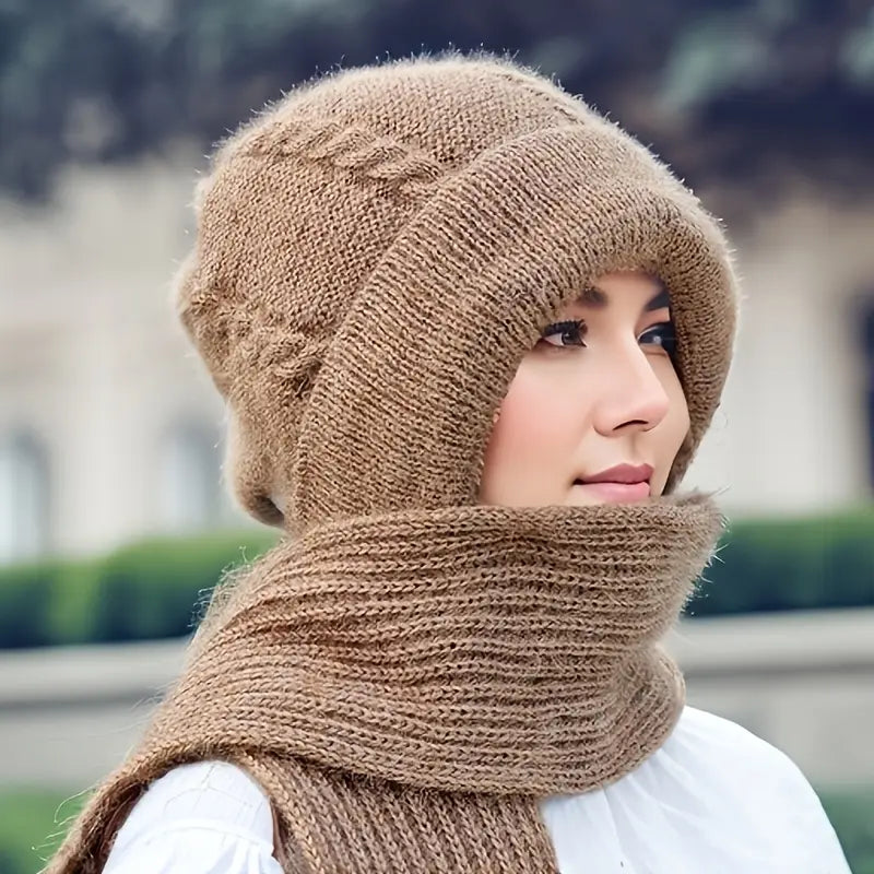 ✨ Cozy 2-in-1 Winter Beanie & Scarf – Up to 45% OFF 💖 (Free Home Delivery 🚚)