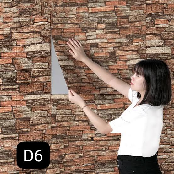 3D Brick Design Self-Adhesive Waterproof Foam Sheet 3D PE Foam Wallpaper