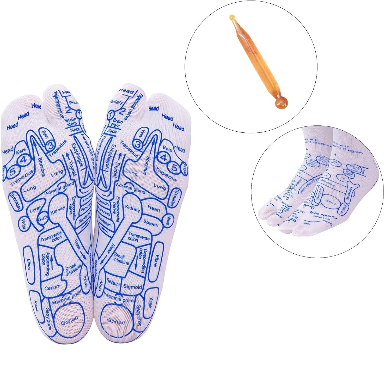 Acupressure Massage Socks (Socks + Stick)
