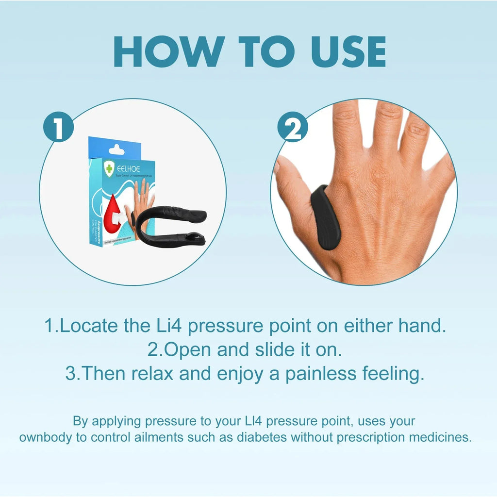 Portable Acupressure Sugar  Clip