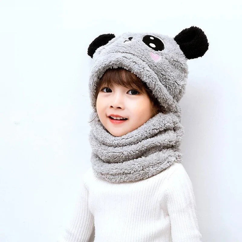 Kids Woolen Beanie with Neck Warmer For Kids