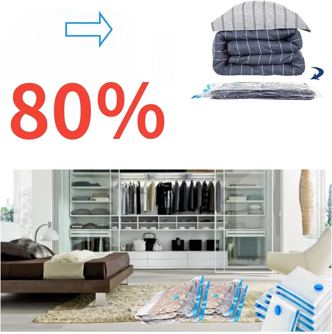 5-Vacuum Storage Bags with Hand Pump