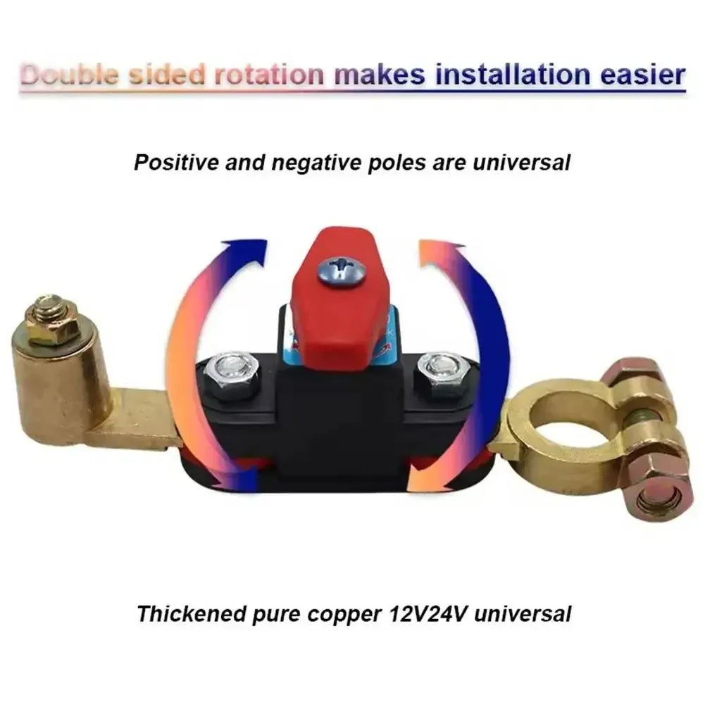 Universal Car Battery Disconnect Switch with Pure Copper Terminal