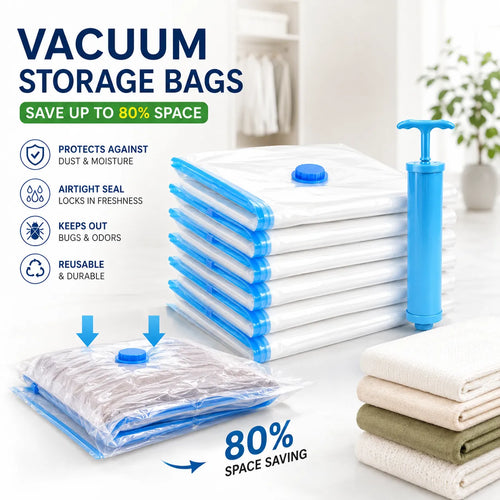 5-Vacuum Storage Bags with Hand Pump
