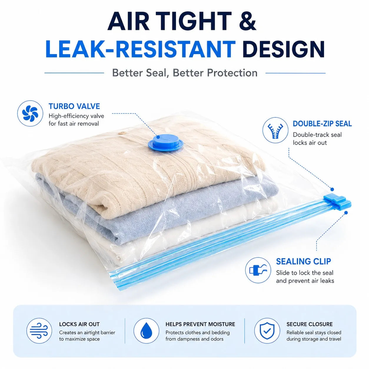 5-Vacuum Storage Bags with Hand Pump