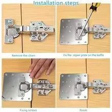 Cabinet Door Hinge Repair Plate Kit