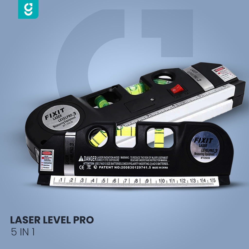 Imported 5 in 1 Multi Purpose Laser Level Pro 3 Leveler Scale