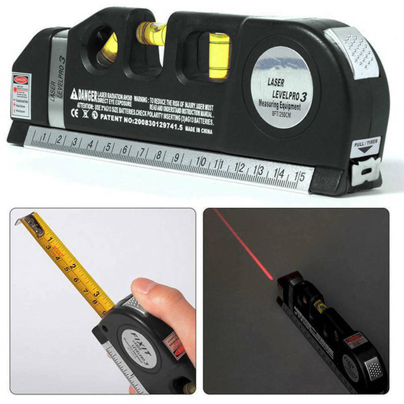 Imported 5 in 1 Multi Purpose Laser Level Pro 3 Leveler Scale