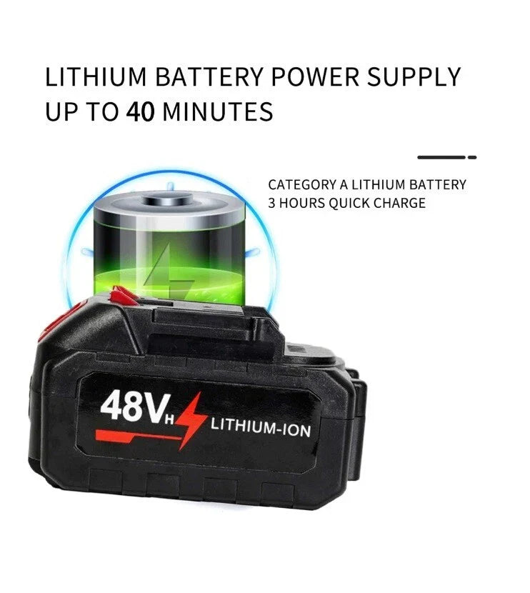 Rechargeable Lithium Electric Water Gun, Car Wash Water Gun, Power Car Washer, Portable Car Washer, 48HV, English Instruction Manual Included