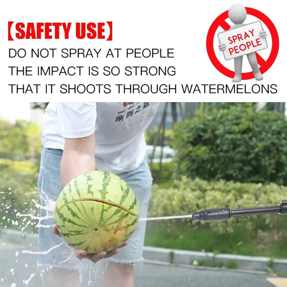 Rechargeable Lithium Electric Water Gun, Car Wash Water Gun, Power Car Washer, Portable Car Washer, 48HV, English Instruction Manual Included